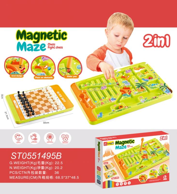 2 In 1 Magnetic Game Set, Pb