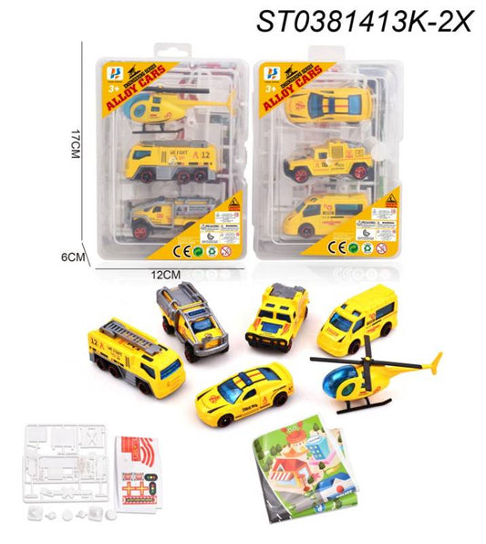 1:64 F/W Metal Truck, 2 Asst, 3Pcs/Plast