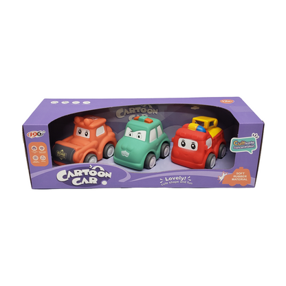 Soft Cartoon Car 3 pcs