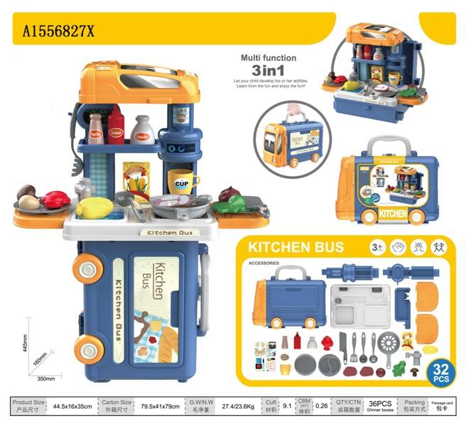 3 In 1 Kitchen Bus Set Card Packing