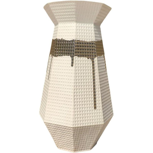 White & Gray Vase L 16-9