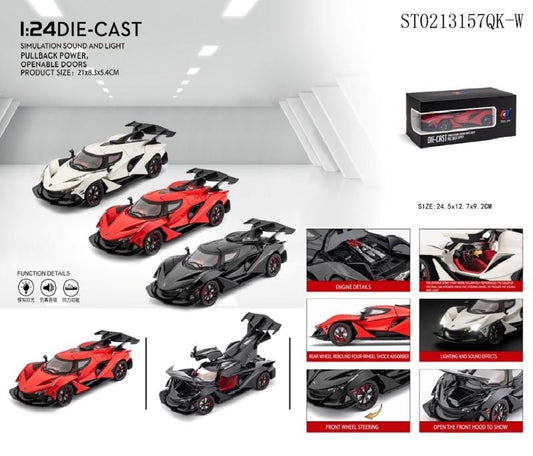 1:24 McLaren Senna Diecast Car W/Light&S {Each Piece}