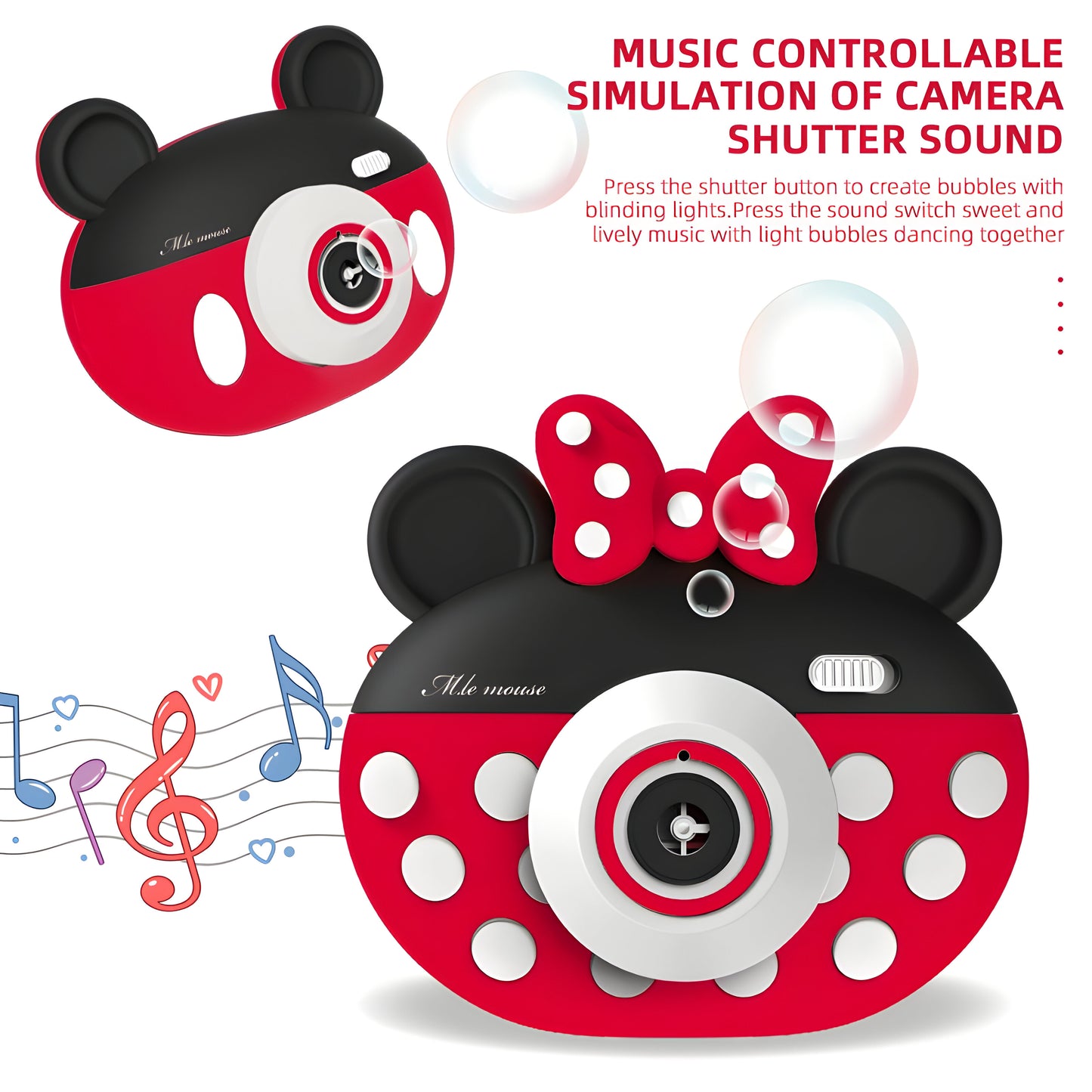 Minnie Bubble Camera with Sound