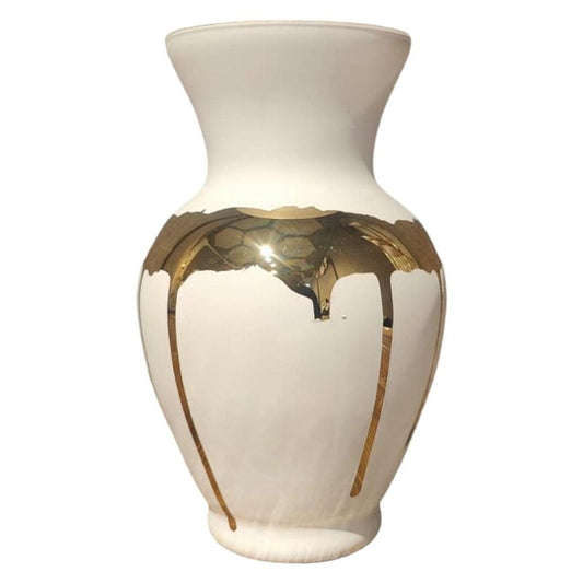 White Vase With Golden Lines {Small Size}