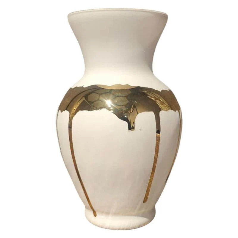 White Vase With Golden Lines {Small Size}