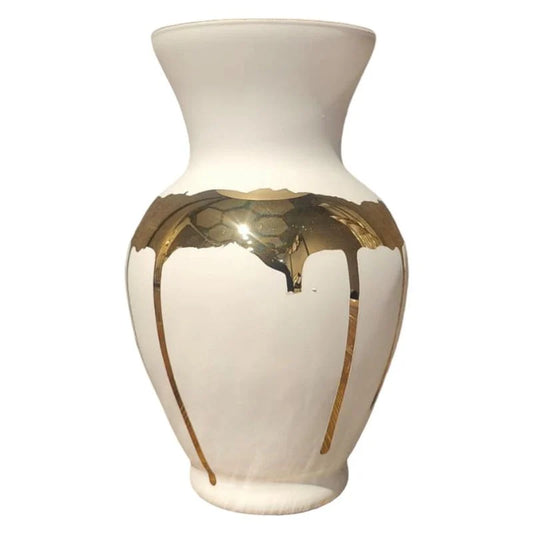 White Vase With Golden Lines {Small Size}