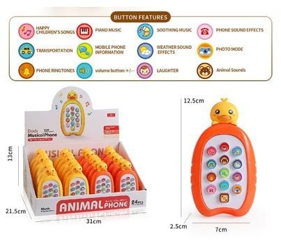 B/O Phone,W/Light&Sound W/Out2*Aaa 2 24P