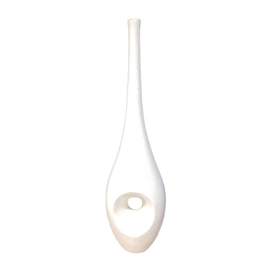 White Open Floor Vase
