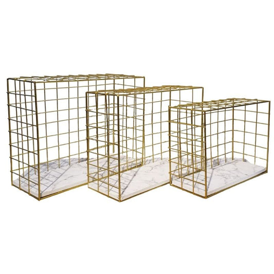 Nesting Gold Wire Multi-Organizers (Set of 3)