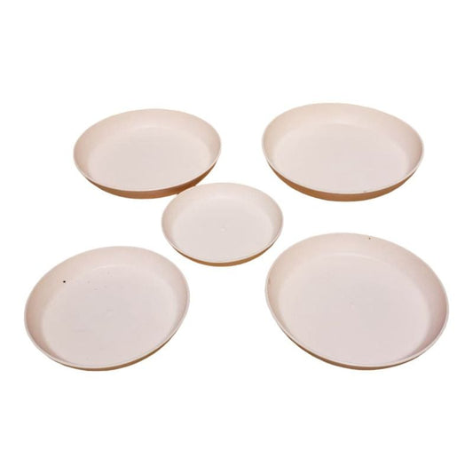 5 Pcs PVC Pot Plates Set