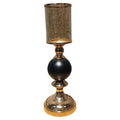 Matte black orb Candle Stand