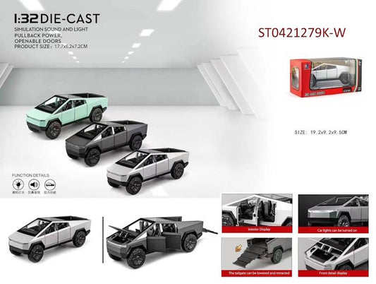 1:32 P/B Alloy Car Open 6 Doors W/Light&Sound {Each Piece}