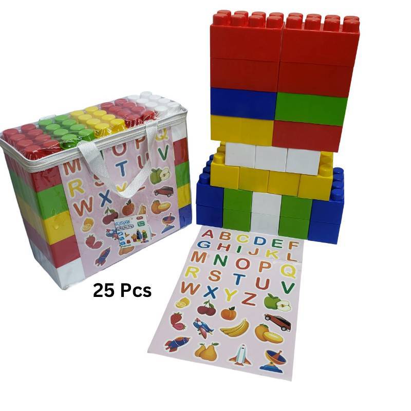 Jumbo Building Blocks 25 Pcs Zip-Bag