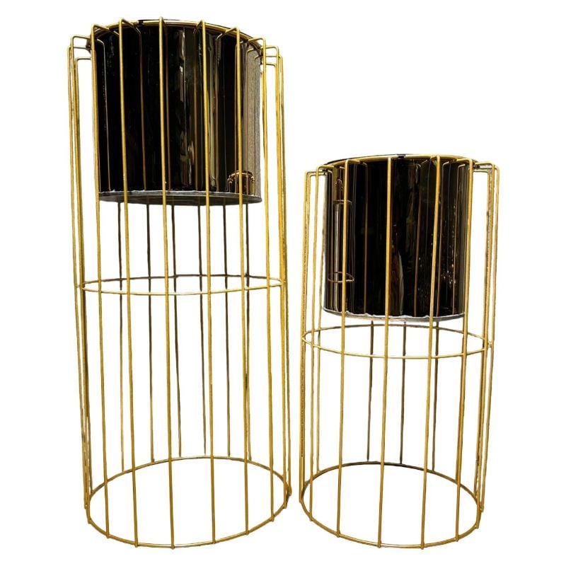 2 Pcs Planter Set With SS Sheet Pots
