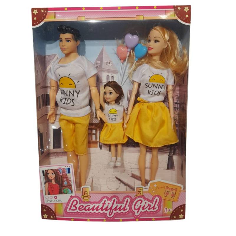 11.5 Inch Real Body Doll Set 3 Asst Clothes Mix Wbox, Flat Pack