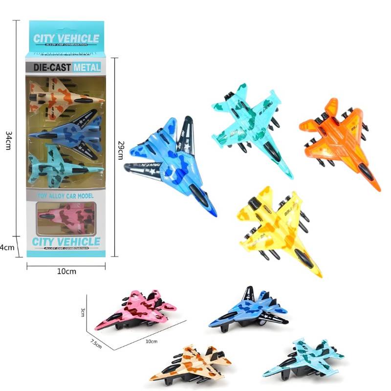 Pb Alloy Plane Set 2Asst Mix 4Pcsawb Fla