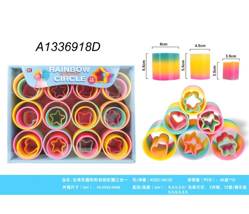3 In 1 Rainbow Ring,36Pcs/D.B-5