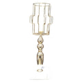 Gold caged candle holder
