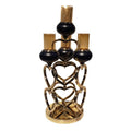 Gold Heart-shaped Candle Stand