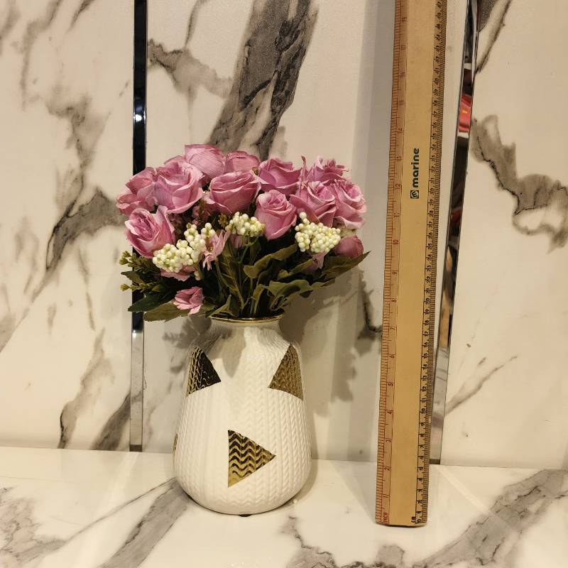 Triangle Golden Design Vase