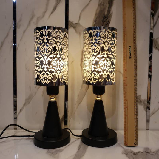 Silver Shade Lamp Large