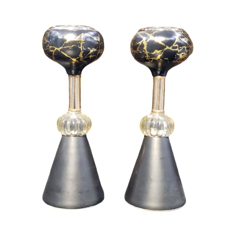 Black Cone Candle Stand Medium {Each piece}