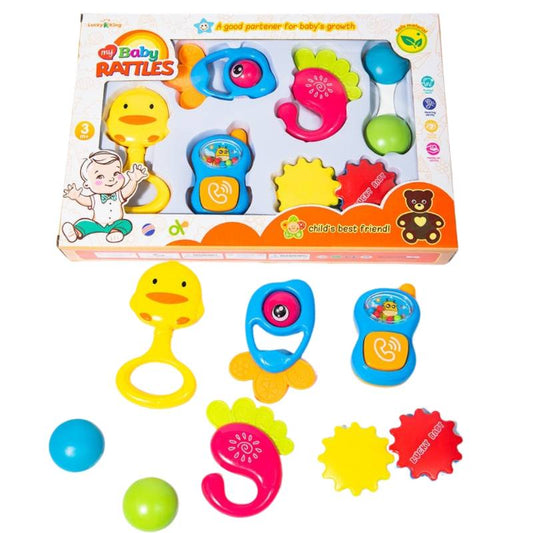 Rattle Set 6Pcs W.Bx Flat Pack