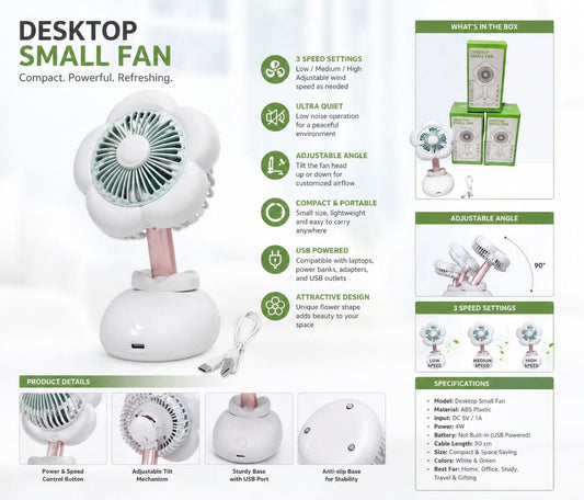 “Blossom Breeze Desk Fan