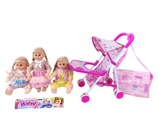 16 Inch Doll W/Ic W/2*Ag13 3Asst Pvc