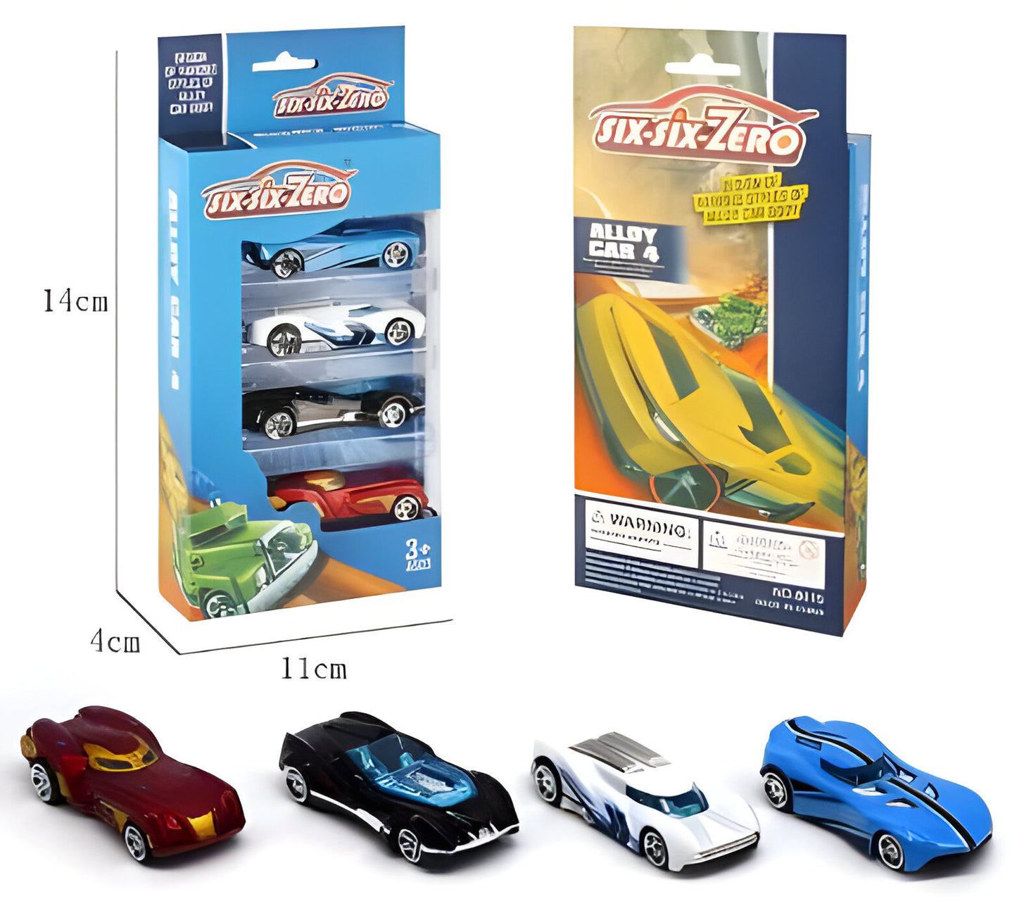 Diecast metal car 4pcs