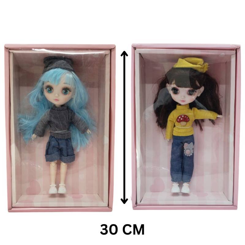 30 Cm Big Head Doll with Box