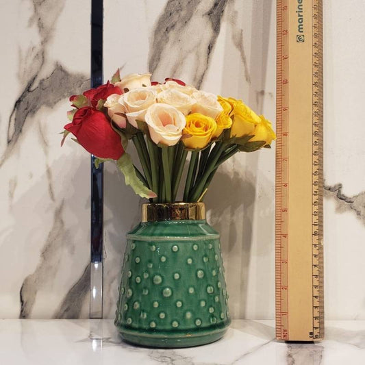 Green Circular Vase Small W/O Bunch