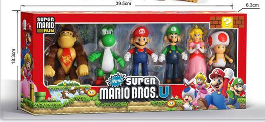 4-5Inch Super Mario 6Pcs Flat Packing