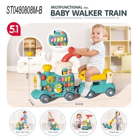 5 In 1 Train,W/Light&Music, W/Out 3*Aaa,