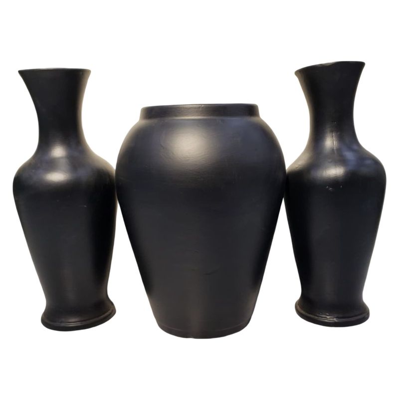 Matt Black planter set