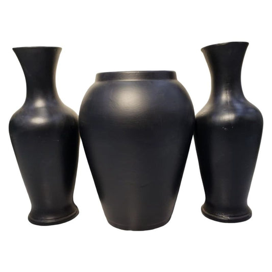 Matt Black planter set