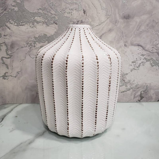 White Dotted Vase