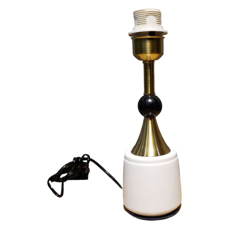 White & Black Base Metal Lamp