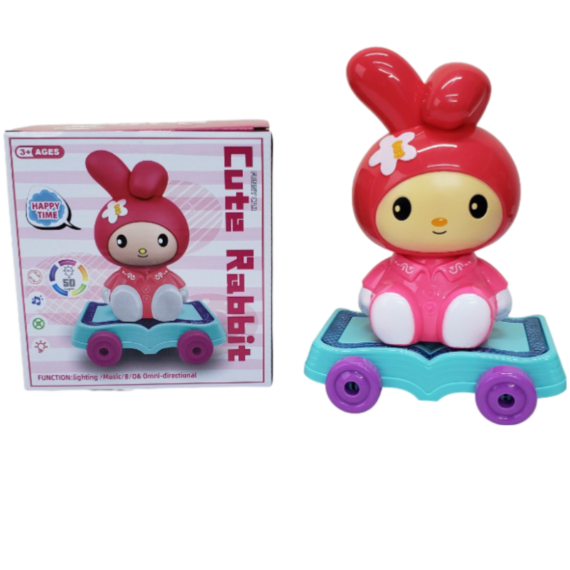 Cute Rabbit Slide Toy With Lights