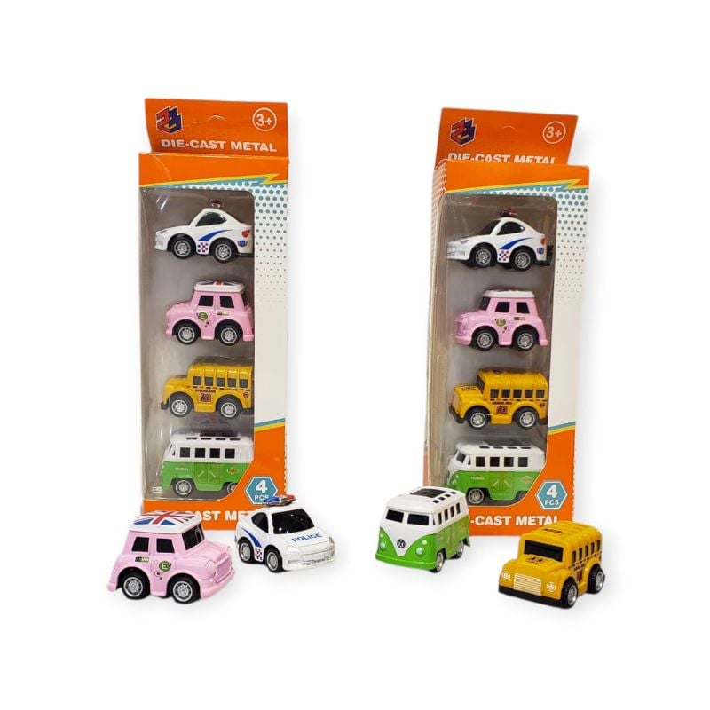 Pull Back Metal Car Set