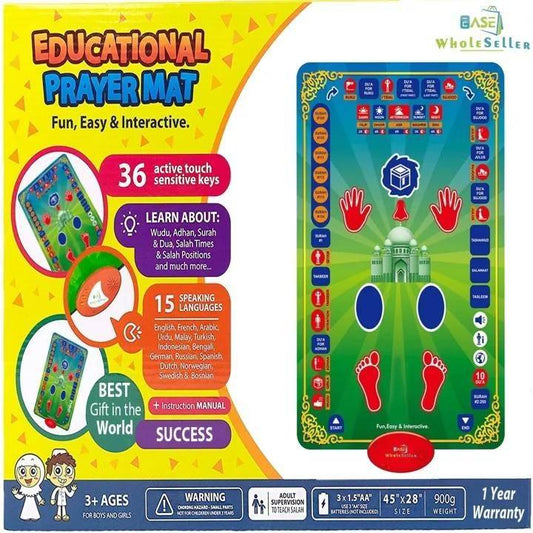 120*70Cm B/O Educational Prayer Mat Walight Music Pbx, Flat Packing