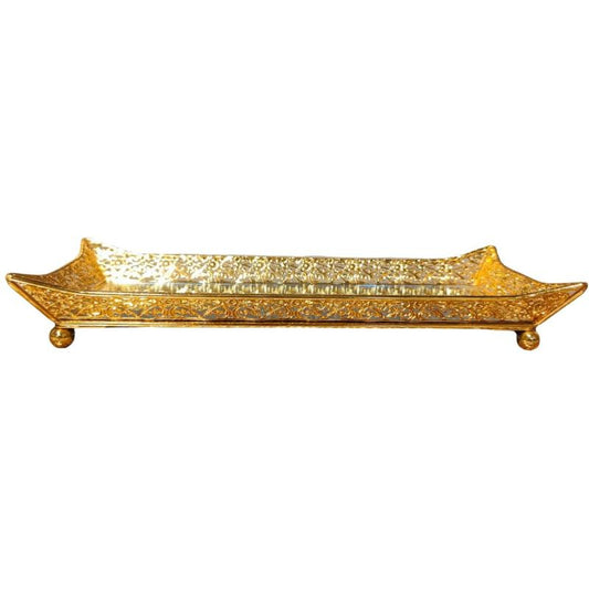 Gold Color Long Mirror Tray M