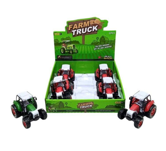 P/B Metal Farm Truck.2 Color,6 Pcs/D.Bx
