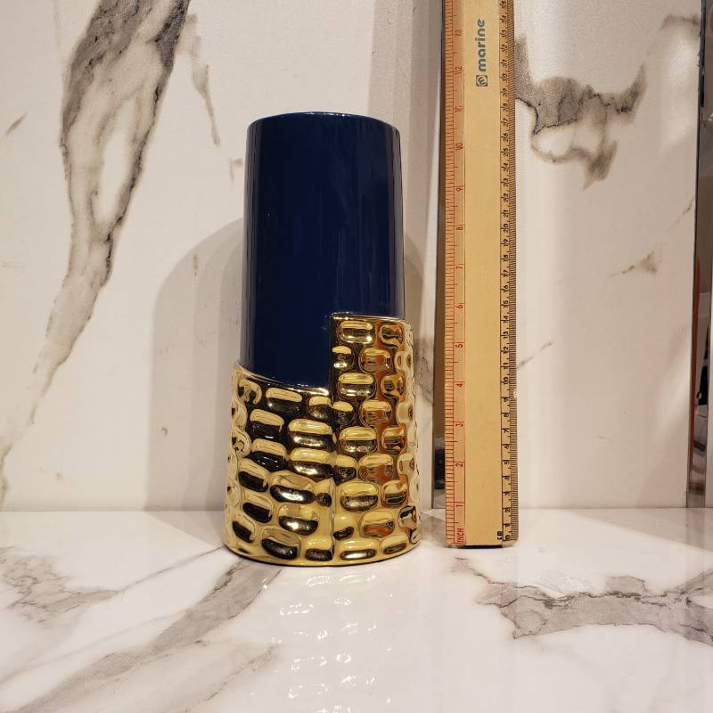 Blue & Golden Vase W/O Bunch