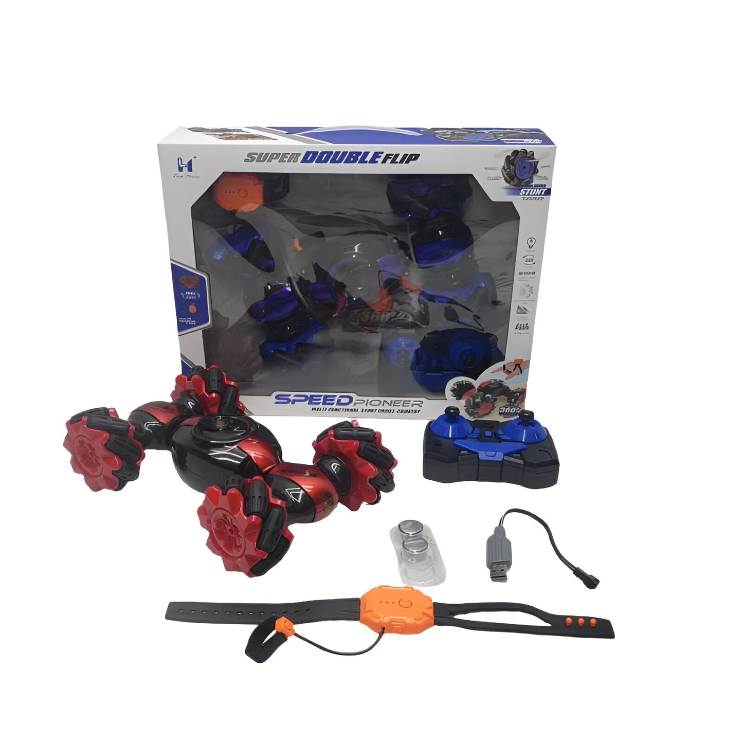 Remote Controlled Stunt Car with Watch