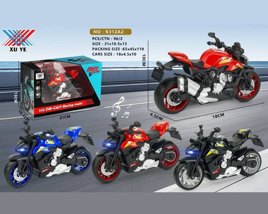 1:12 P/B Alloy Motorcycle W/Music&Light