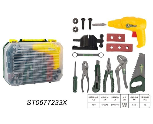 Tool Set,16Pcs,Plastic,Box