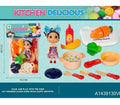 Kitchen Cutting Set Wiht Doll,16Pcs/Pvc