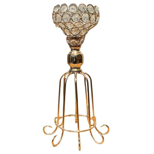 Crystal-encrusted Candle Stand