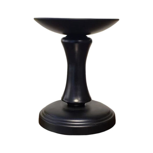 Matte black pillar candle holder